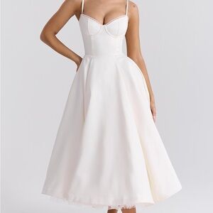 House of CB White Midi Dress